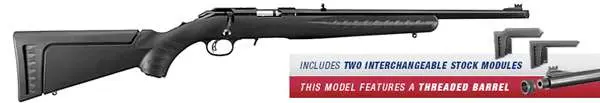 RUGER AMERICAN RIMFIRE STND 17 HMR RFL 18″ BLK SYN