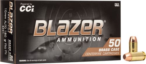 CCI BLAZER BRASS 10MM 180GR – FMJ 50RD 20BX/CS