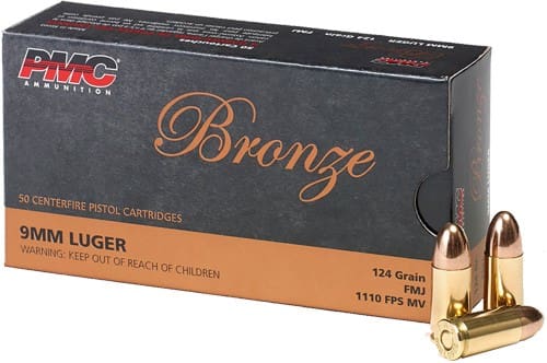 PMC 9MM LUGER 124GR FMJ – 50RD 20BX/CS