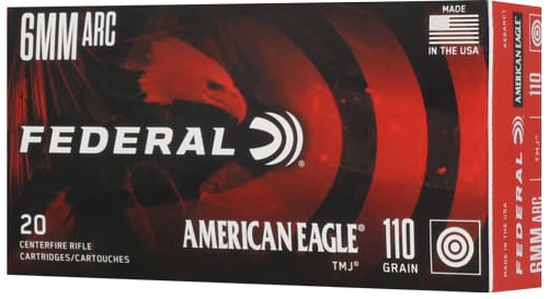 FEDERAL AE 6MM ARC 130GR TMJ – 100GR SP 20RD 10BX/CS