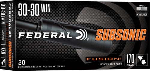 FEDERAL FUSION 30-30 WIN 170GR – SUBSONIC FUSION 20RD 10BX/CS