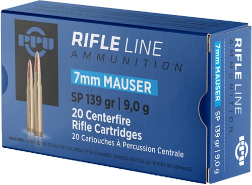PPU 7X57MM MAUSER 139GR JSP – 20RD 10BX/CS
