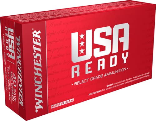 WINCHESTER USA READY 40 SW – 165GR FMJ-MATCH 50RD 10BX/CS