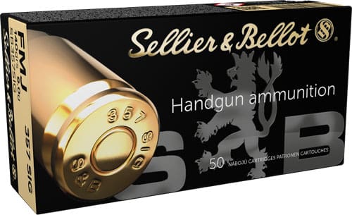 S&B 357 SIG 140GR FMJ - 50RD 20BX/CS - Image 2