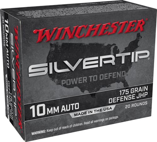 WINCHESTER SILVERTIP 10MM – 185GR JHP 20RD 10BX/CS
