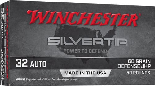 WINCHESTER SILVERTIP 32 ACP – 60GR HP 50RD 10BX/CS