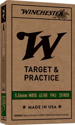 WINCHESTER USA 5.56X45 62GR – GREEN TIP 20RD 50BX/CS