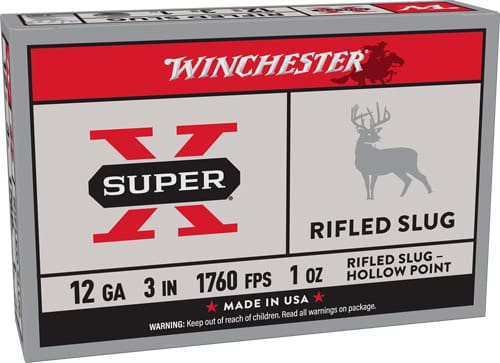 WINCHESTER SUPER-X 12GA 3″ 1OZ – RIFLED SLUG 5RD 50BX/CS