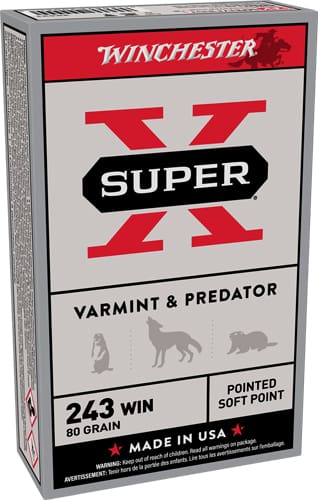WINCHESTER SUPER-X 243 WIN – 80GR JSP 20RD 10BX/CS