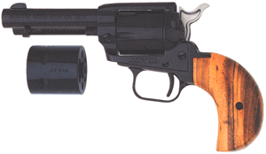 HERITAGE 22LR/WMR COMBO 3.5″ – BLUED BIRDSHEAD COCOBOLO GRIPS