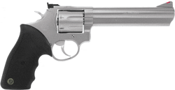 TAURUS 66 357MAG 6″ AS 7-SHOT – MATTE STAINLESS STEEL RUBBER