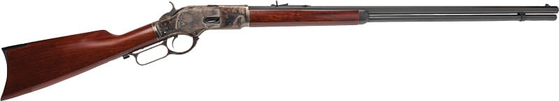CIMARRON 1873 LONG RANGE 45LC – 30″ OCTAGON CC/BLUED WALNUT