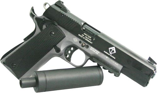 GERMAN SPORT 1911 AD-OPS 22LR – 5″ BLACK/GREY 10RD W/RAIL