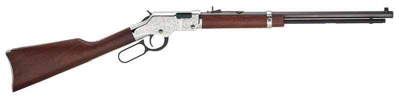 HENRY H4 SILVER EAGLE 22S/L/LR – 20″ OCTAGON WALNUT ENGRAVED