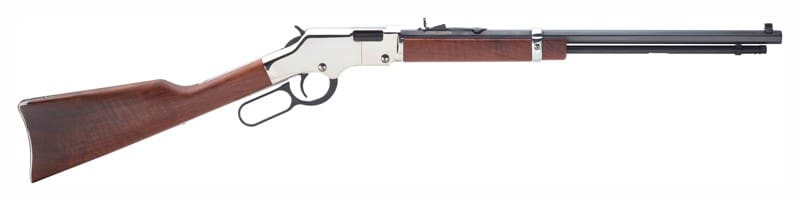 HENRY H4 GOLDENBOY SILVER – 17HMR 20″ OCTAGON WALNUT