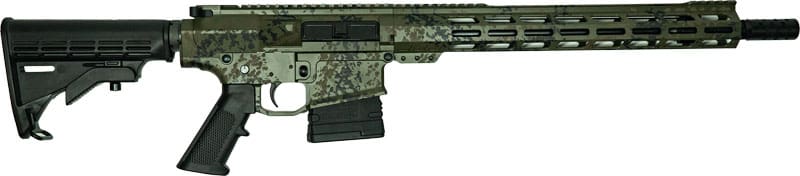 GLFA AR10 RIFLE 308 BUNDLE 16″ – W/ 5 KNIVES LICHEN GREEN