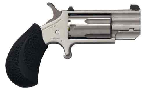 NAA “PUG” MINI-REVOLVER 22WMR – 1″HB TRITIUM FNS S/S BLACK SYN