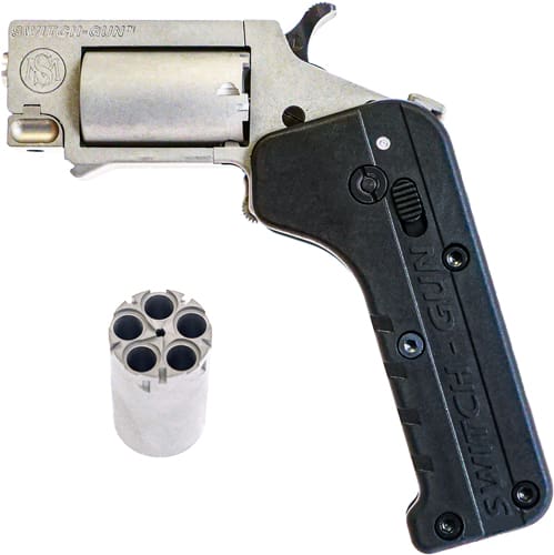 STAND MFG SWITCH GUN 22 MAG/LR – 5 SHOT STAINLESS CAN BE FOLDED