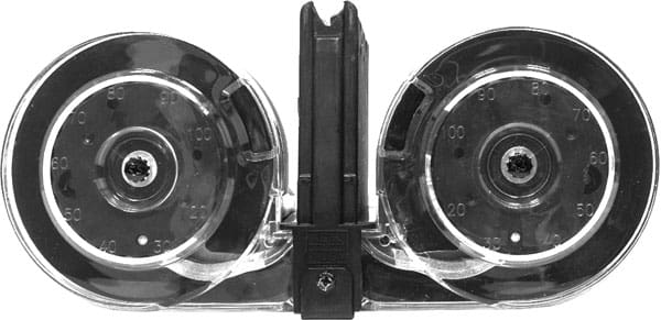 KCI USA INC MAGAZINE AR15 223 – 100RD DRUM GEN 2 BLK POLY