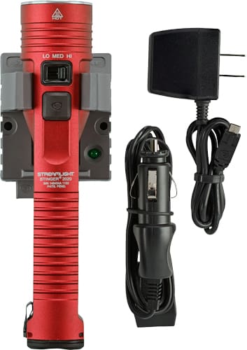 STREAMLIGHT STINGER 2020 LED – W/120V AC/12V DC CHARGER RED