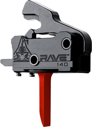 RISE TRIGGER RAVE 140 FLAT SST – RED 3.5LB AR-15 W/ WALK PINS