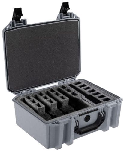 PELICAN VAULT V300 LARGE- – 5 PISTOL CSE PRE CUT FOAM GRY