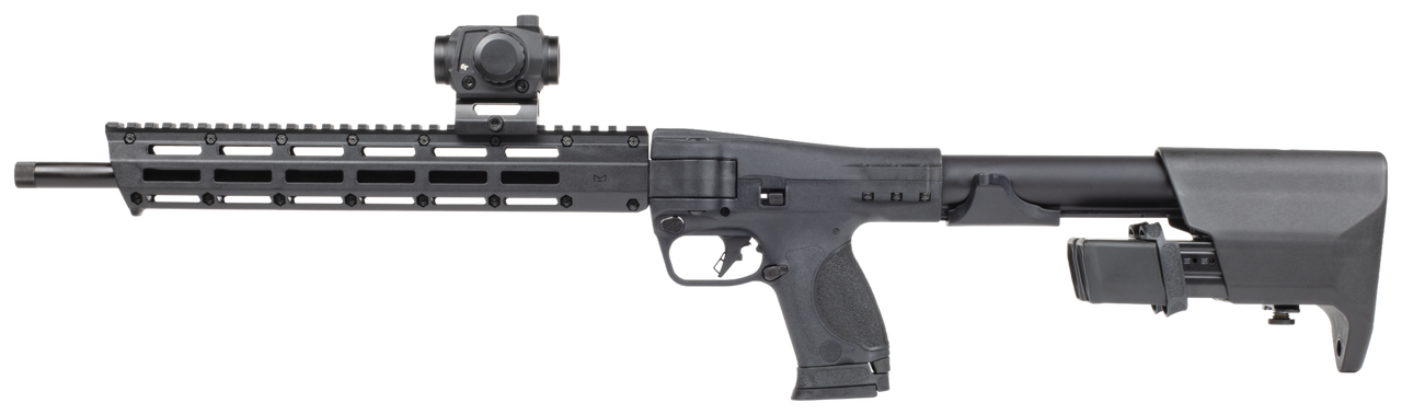 SMITH & WESSON M&P FPC CRMSN TRACE 16.25″ THRD MLOK O.R. 1-17RD & 2-23RD MAGS CARRY BAG INCLUDED