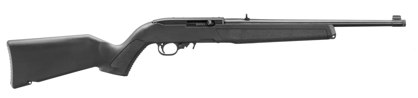 RUGER 10/22 22LR RIFLE 16.4″ THREADED, BLACK POLYMER, MLOK SLOTS 1-10RD MAG