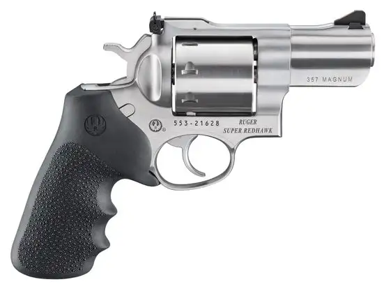 RUGER SUPER REDHAWK 357MAG REVOLVER 2.5″ STAINLESS, HOGUE GRIP, 8RD