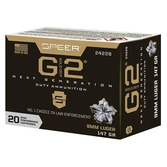 SPEER 9MM LUGER 147GR GOLD DOT G2 20 RD/BX 10 BX/CS - Image 4