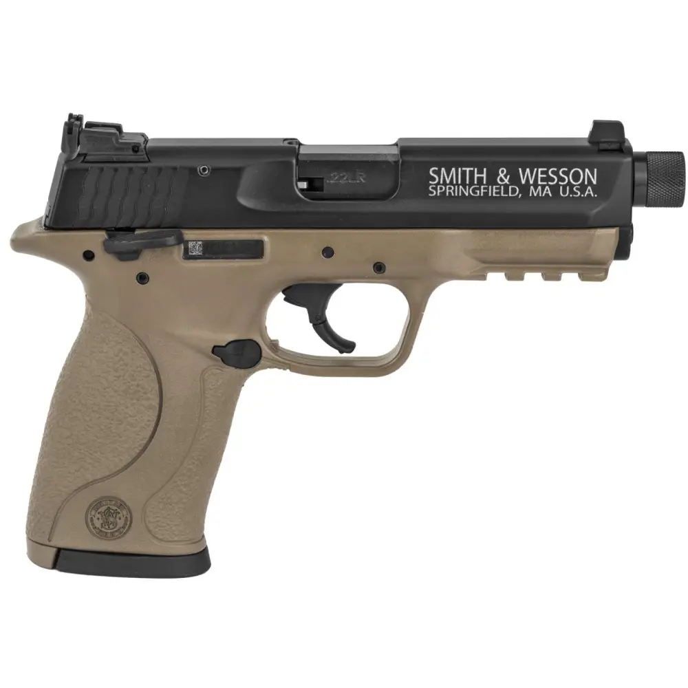 SMITH & WESSON M&P 22 COMPACT 22LR 3.6″ PSTL FDE TB 10RD