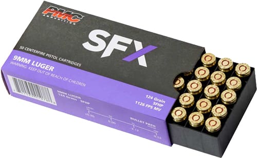PMC 9MM LUGER 124GR SFX HP – 50RD 20BX/CS