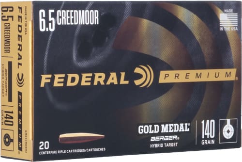 FEDERAL GOLD MEDAL 6.5 CM – 140GR BERGER VLD 20RD 10BX/CS