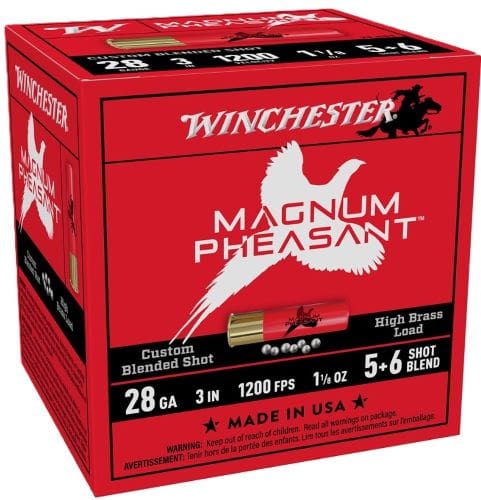 WINCHESTER MAGNUM PHEASANT – 28GA 2.75″ 1-1/8OZ 5&6 25RD