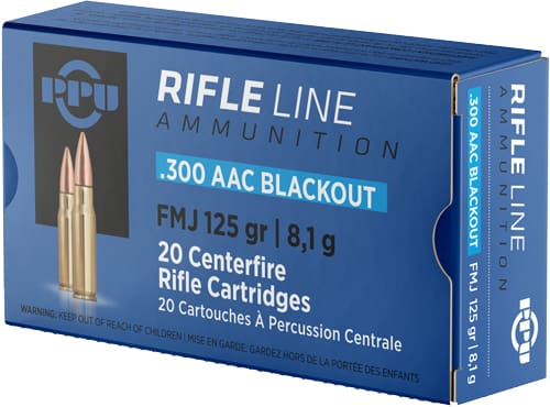 PPU 300 AAC 125GR FMJ – 20RD 50BX/CS