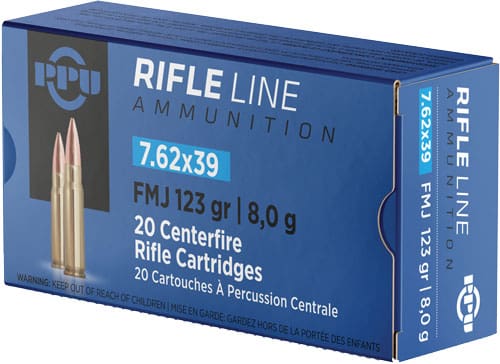 PPU 7.62X39 123GR FMJ – 20RD 50BX/CS
