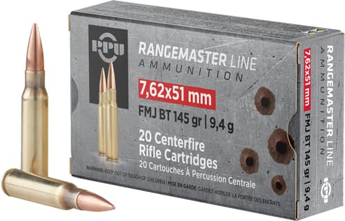 PPU 7.62X51 145GR FMJ BT – 20RD 25BX/CS