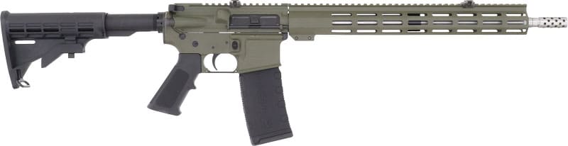 GLFA AR15 RIFLE 223 WYLDE – 16″ S/S BBL OD GREEN