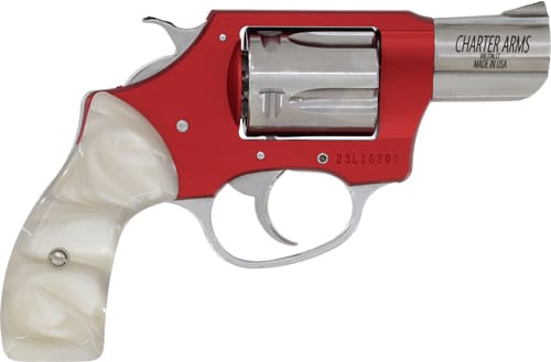 CHARTER ARMS CHIC LADY 38SPL – 2″ RED FR/SS BBL PEARLITE GRIP