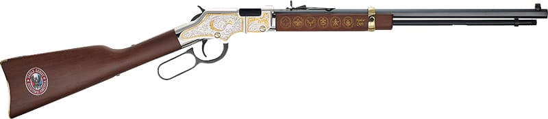 HENRY H4 EAGLE SCOUT TRIB. 2ND – ED. 22S/L/LR 20″ OCT ENGRAVED