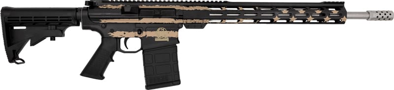 GLFA AR10 RIFLE 308 WIN – 18″ S/S BBL DESERT FLAG 10-RDS