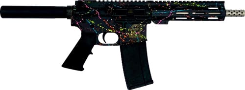 GLFA AR15 PISTOL 223 WYLDE – 7.5″ S/S BBL SPLATTER BLACK