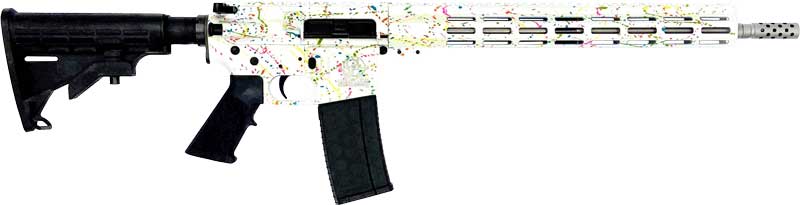 GLFA AR15 SPLATTER 223 WYLDE – 16″ S/S BBL WHITE SPLATTER