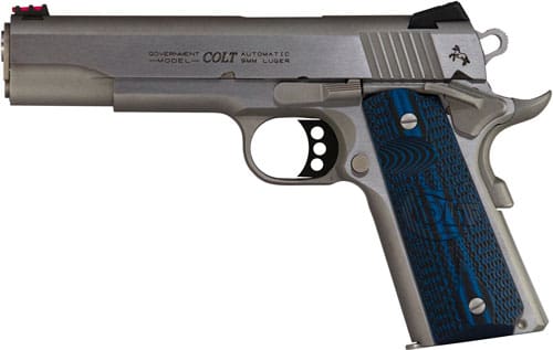 COLT COMPETITION 45ACP 5″ 8RD – STAINLESS BLUE G10 GRIPS