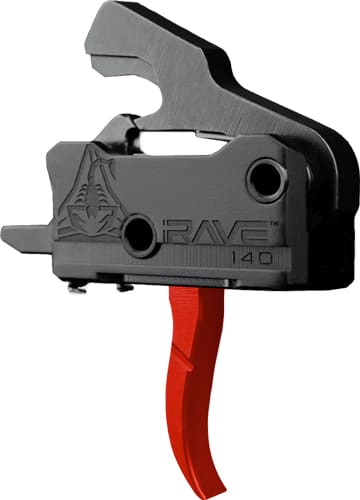 RISE TRIGGER RAVE 140 SST RED – 3.5LB AR-15 W/ANTI WALK PINS
