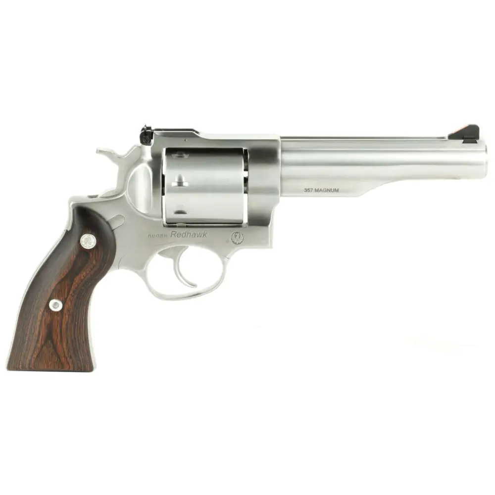 RUGER RDHWK 357MAG REV 5.5″ STS HRDWOOD GRP FXD SIGHT