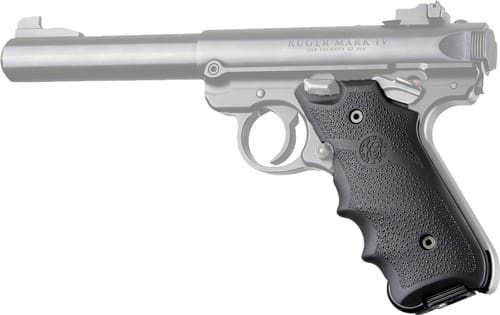 HOGUE GRIPS RUGER MKIV RUBBER – GRIP W/ FINGER GROOVES BLACK