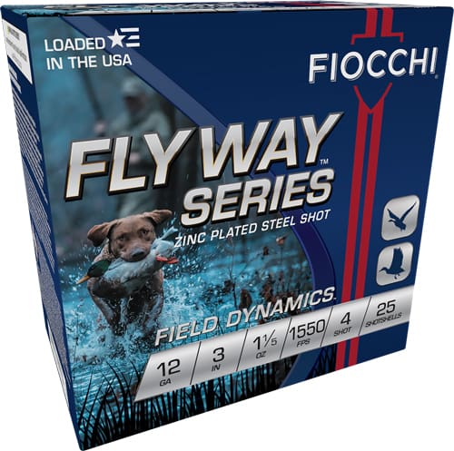 FIOCCHI FLYWAY 12GA 3″ 1-1/5OZ – #4 1550FPS 25RD 10BX/CS