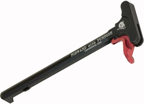 ODIN EXTENDED CHARGING HANDLE – RED FOR AR-15