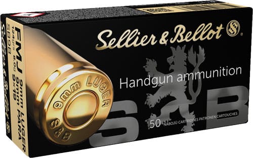 S&B 9MM LUGER 124GR FMJ – 50RD 20BX/CS